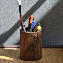Load image into Gallery viewer, Solid Wood Desktop Pen Holder