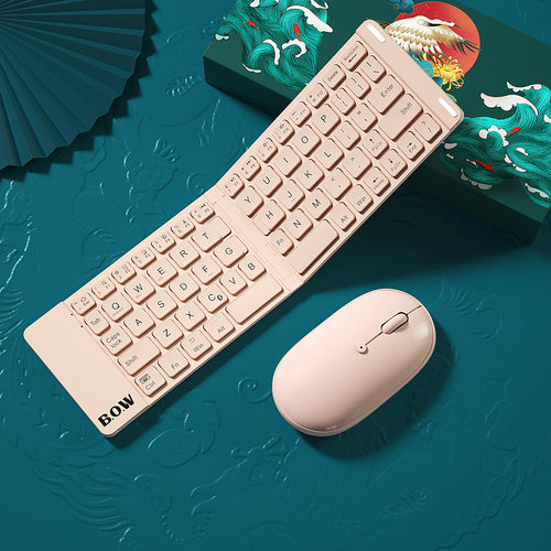 Folding Wireless Keyboard And Mouse Set