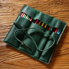 Load image into Gallery viewer, Vintage Leather Pen Bag