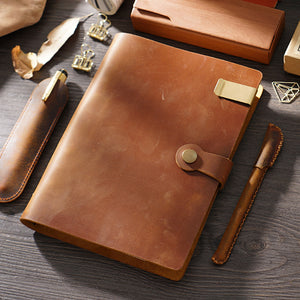 Vintage Loose-leaf Leather Notebook