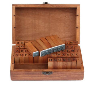Boxed Number And Letter Stamps Set