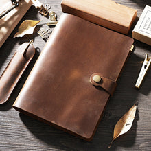 Load image into Gallery viewer, Vintage Loose-leaf Leather Notebook