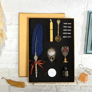 Letter Writing Quill and Wax Gift Box